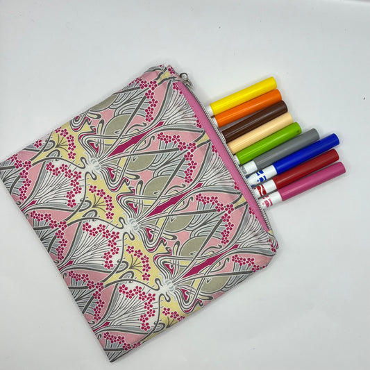 Upcycled Zipper Pouch - Liberty London Ianthe