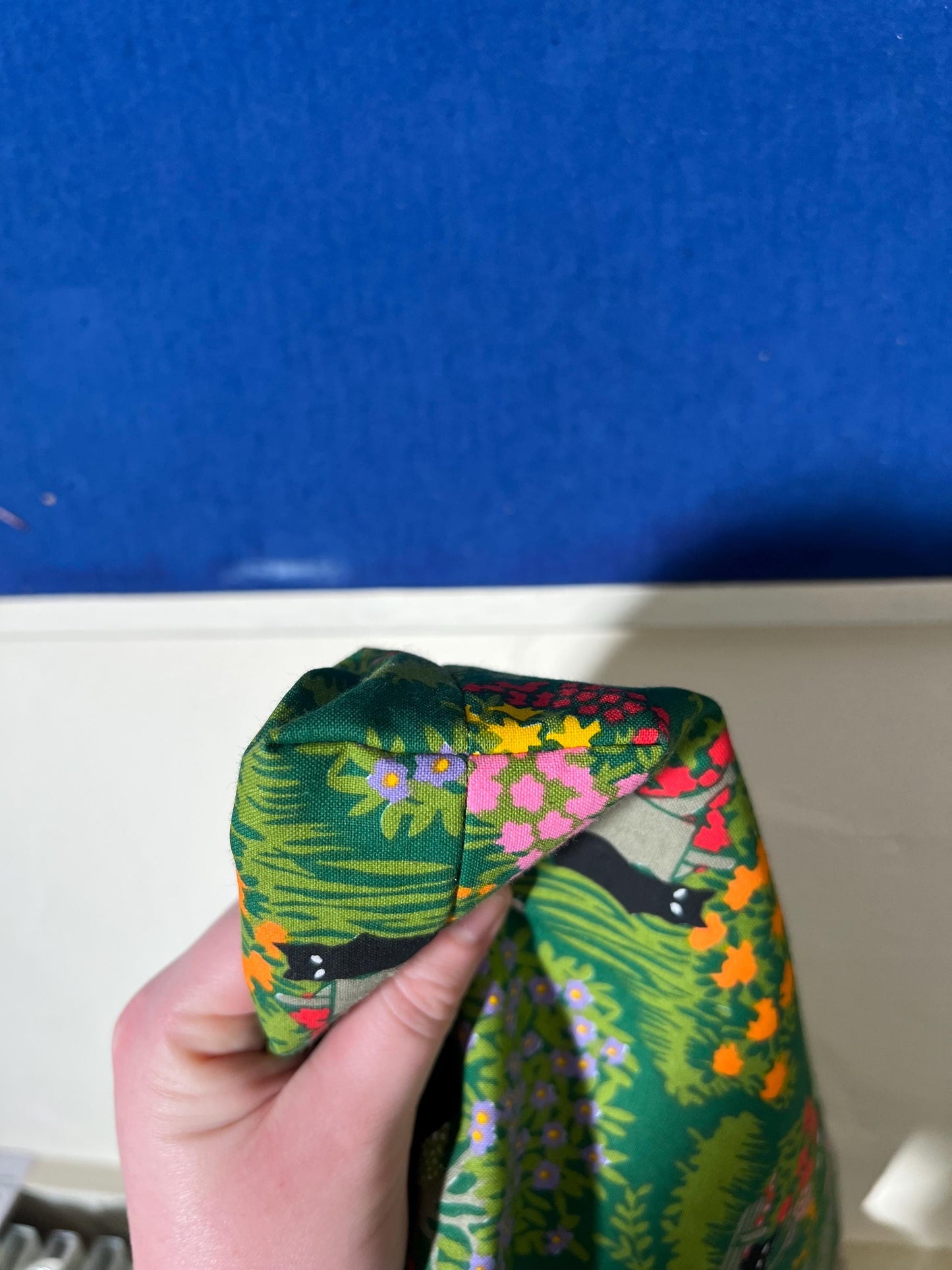 Upcycled Cat Tote - Ethically Handmade Bag from Reclaimed Textiles - Sustainable Gifting