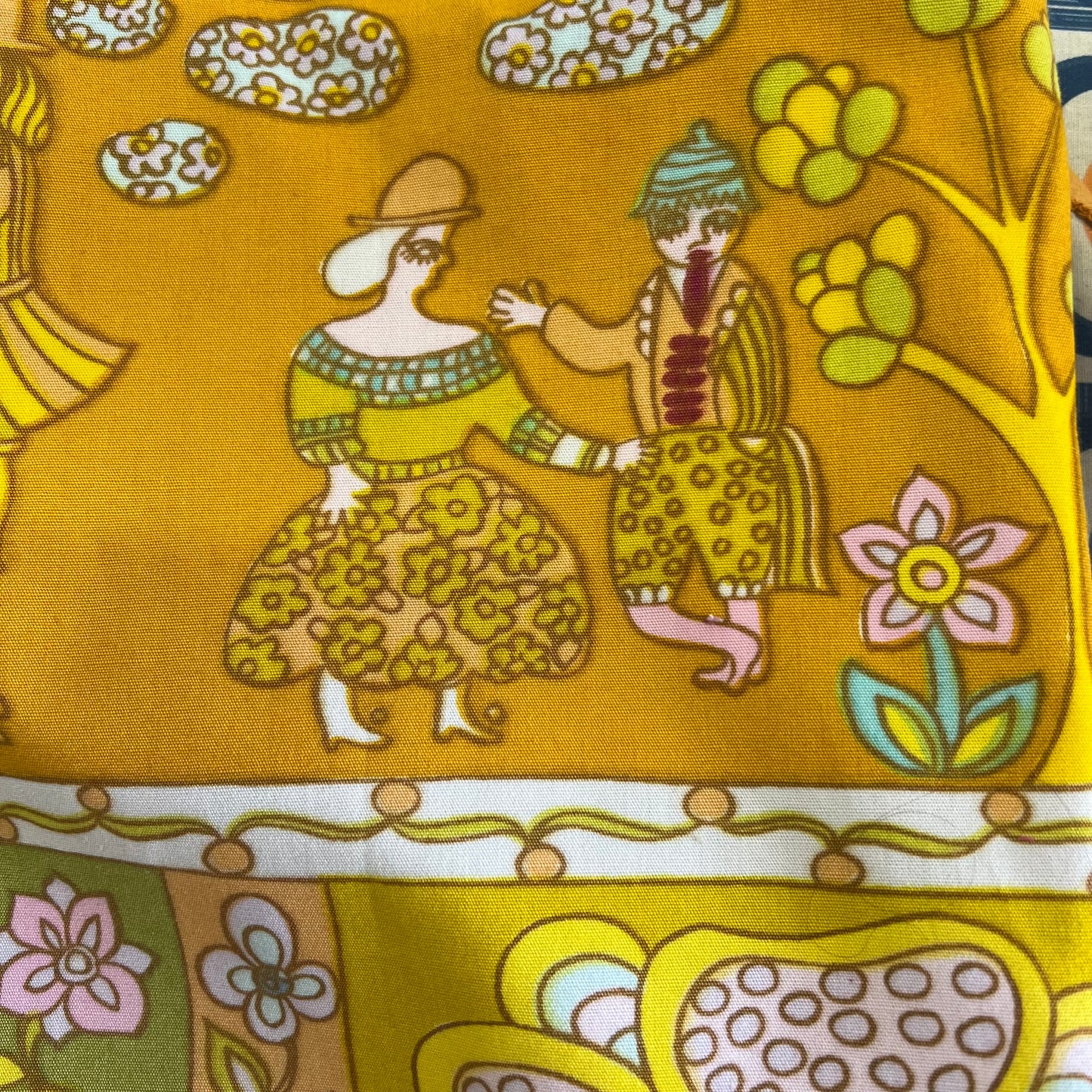 Upcycled Tote Bag in Unique 1970s Reclaimed Fabric