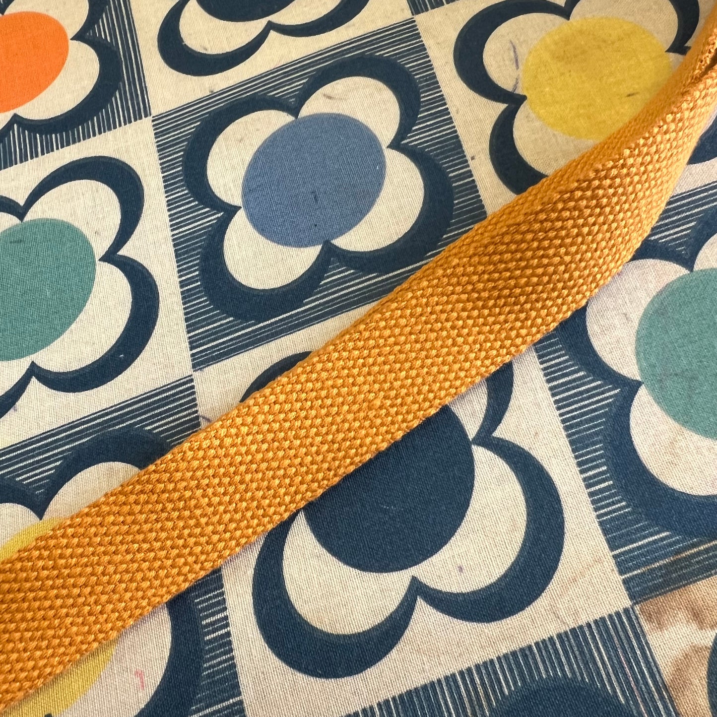 Upcycled Tote Bag in Unique 1970s Reclaimed Fabric