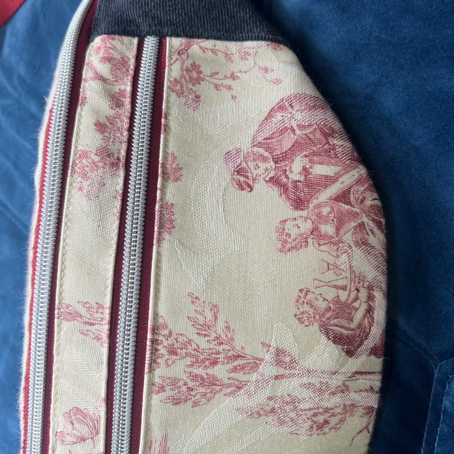 Upcycled Toile De Jouy Bum Bag, Handmade Recycled Crossbody