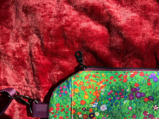 Upcycled Klimt Flower Garden Bum Bag | Eco-Conscious Fanny Pack