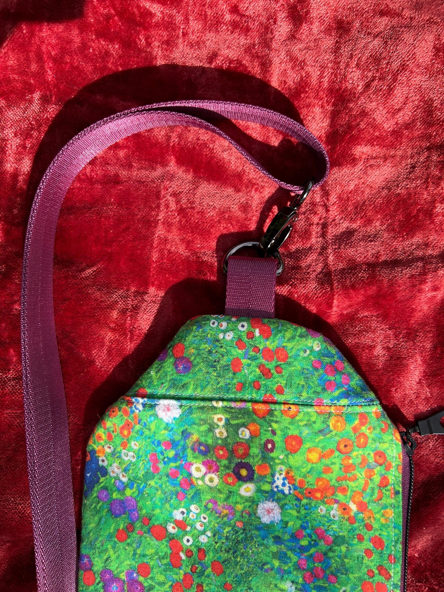 Upcycled Klimt Flower Garden Bum Bag | Eco-Conscious Fanny Pack