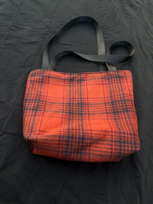 Eco-conscious Upcycled Plaid Tote Bag | Eco-Friendly Everyday Bag | Sustainable Fashion and Accessories | Checked | Tartan