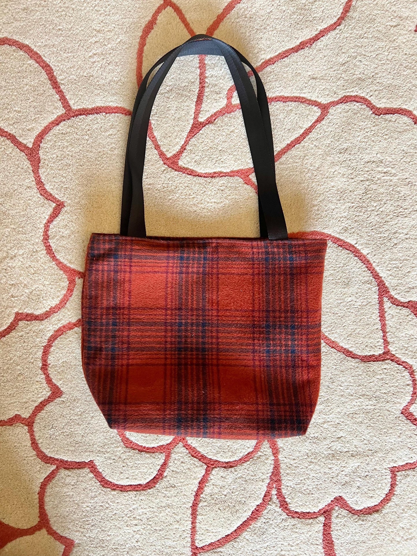 Eco-conscious Upcycled Plaid Tote Bag | Eco-Friendly Everyday Bag | Sustainable Fashion and Accessories | Checked | Tartan