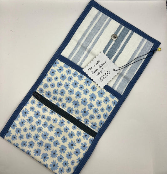 Upcycled Floral Folding Pouch | Coin Purse | Tobacco Pouch | Mini Clutch |Sustainable Accessories