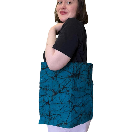 Funky Repurposed Tie Dye Tote Bag Unlined | Eco Conscious Market Bag | Sustainable Accessories