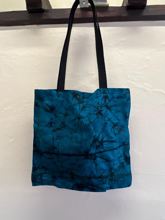 Funky Repurposed Tie Dye Tote Bag Unlined | Eco Conscious Market Bag | Sustainable Accessories