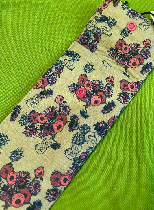 Upcycled Van Gogh Sunflowers Inspired Slim Glasses Case | Recycled Textiles