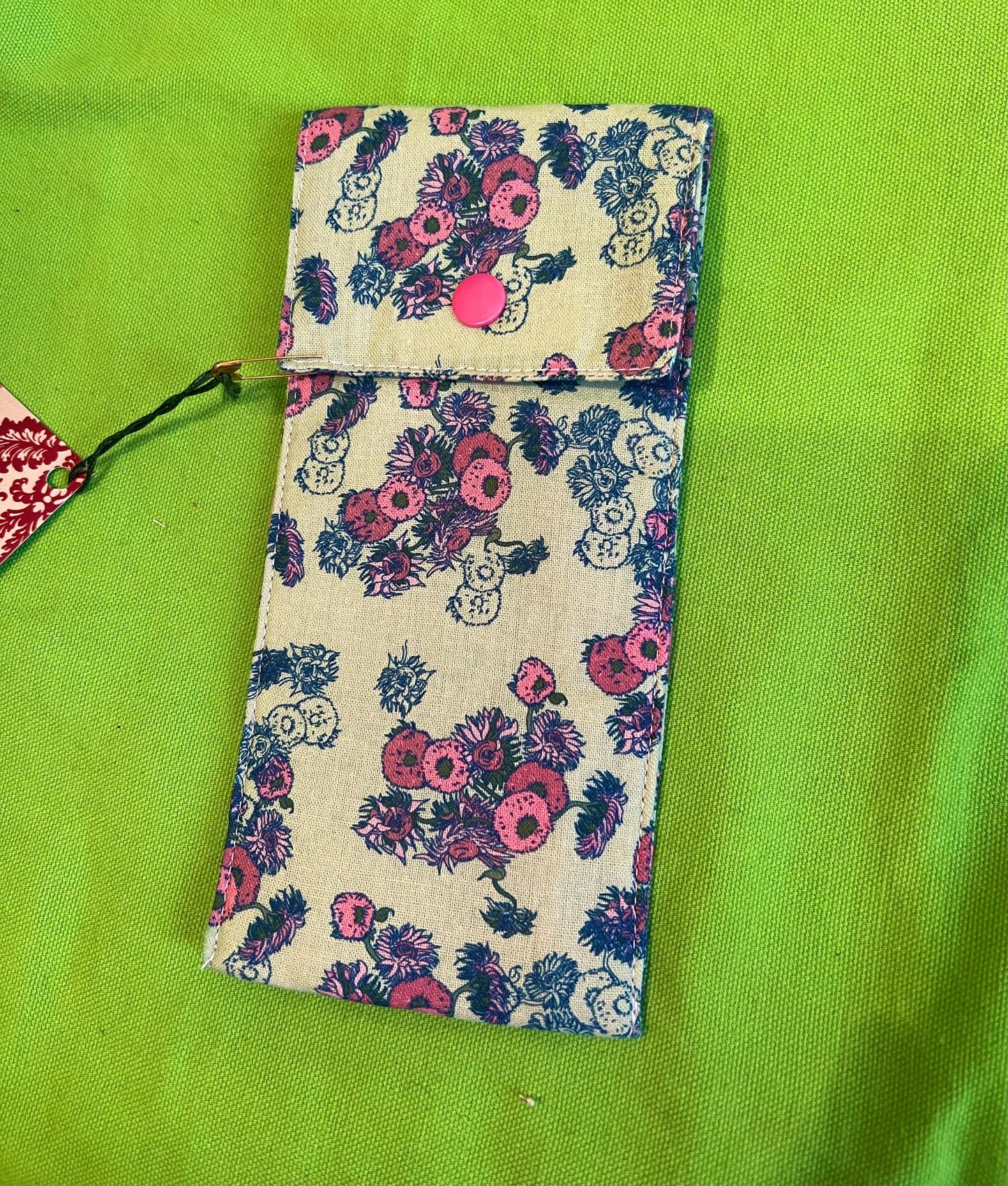 Upcycled Van Gogh Sunflowers Inspired Slim Glasses Case | Recycled Textiles