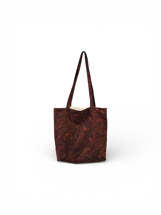 Copper Marble Tote Bag, Reclaimed Textiles, Ethically Handmade and Sustainable